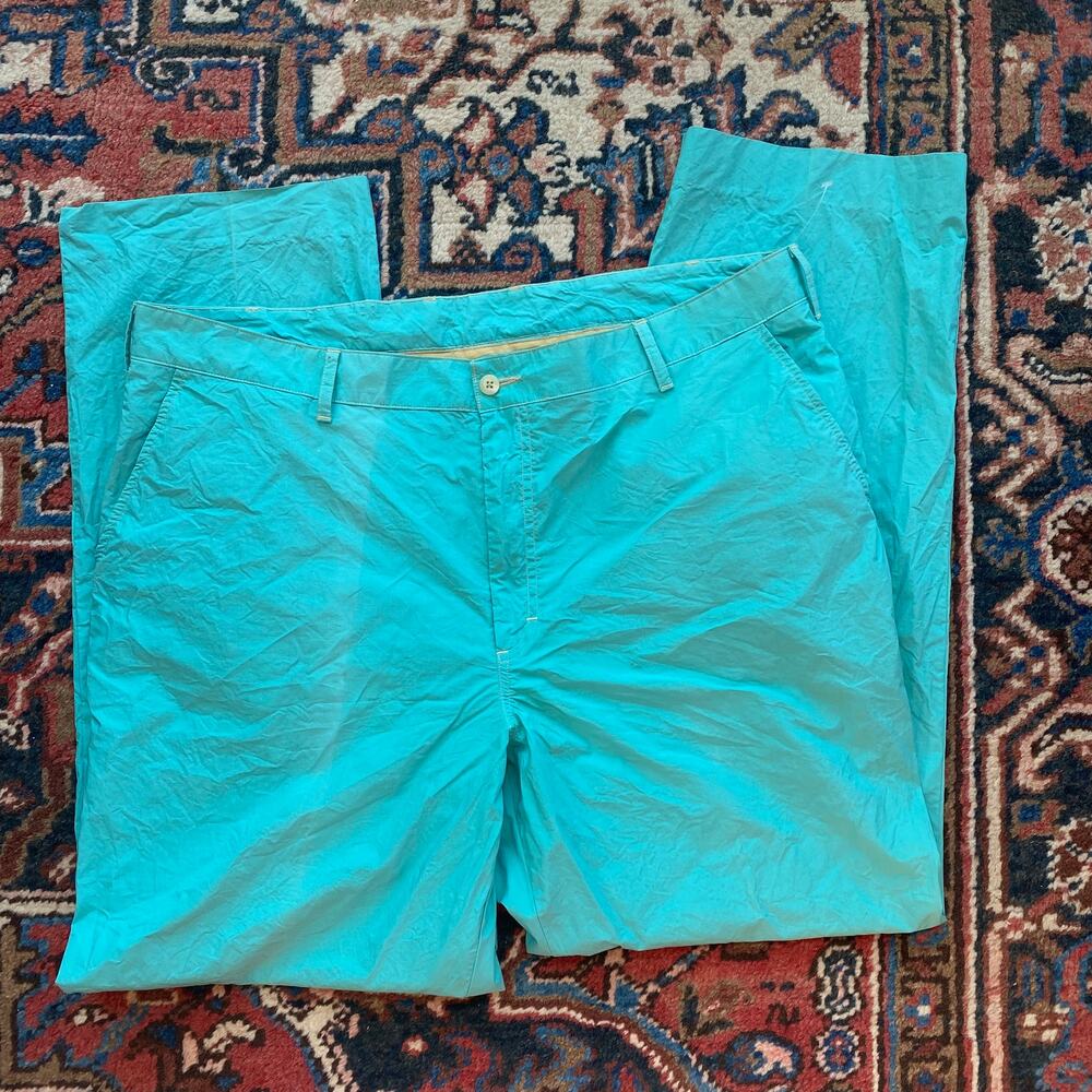 Bills Khakis Parker Pant Mens 42 Turquoise Blue Standard Fit Cotton USA